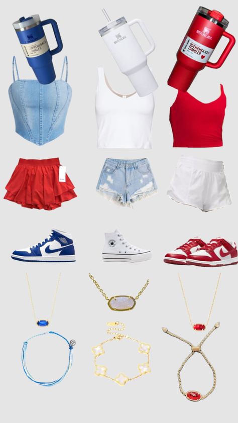 Pick ur 4th of July fit #4thofjulyfits #pick Soccer Outfits, School Fits, Fun Games, 4th Of July, Soccer, Cute Outfits, Clothes, Football