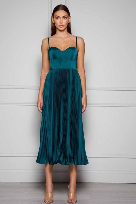 Milan Dress in Emerald Green Dresses Elle Zeitoune