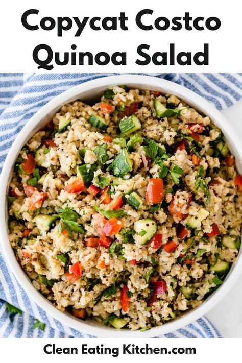 Costco Quinoa Salad, Ella Vegan, Quinoa Chickpea Salad, Recipe Quinoa, Quinoa Recipes Easy, Lentils And Quinoa, Quinoa Recipes Healthy, Chopped Veggies, Quinoa Salad Recipe