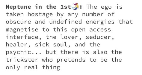 Neptune In The 1st House, Neptune In 1st House, Neptune 1st House, Zodiac Notes, Painted Stars, Chart Astrology, 1st House, Birth Chart Astrology, The Hierophant