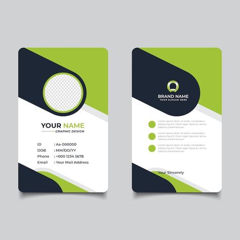 Modern Id Card Design, Page Background Design, Identity Card Design, Digital Advertising Design, Image King, Company Id, Lions Photos, Vertical Business Cards, Card Creative