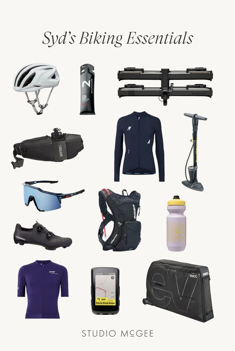 Bike Essentials, Aesthetic Cycling, Cycling Outfits Women, Studio Mcgee Blog, Cycling Aesthetic, Biking Gear, Trekking Outfit, Cycling For Beginners, Bike Aesthetic