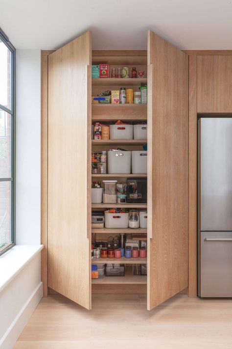 Neptune Kitchen, Small Pantry, Sustainable Kitchen, Contemporary Kitchen Design, Modern Kitchen Cabinets, Scandinavian Kitchen, Pantry Design, Bespoke Kitchens, Pantry Storage