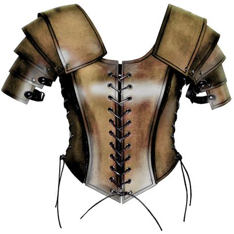 Female Medieval Warrior Armor found on Polyvore Warrior Armor, Warrior Costume, Womens Costumes, Laser Engraved Leather, Larp Armor, Female Armor, Hallowen Costume, Armadura Medieval, Vegetable Leather