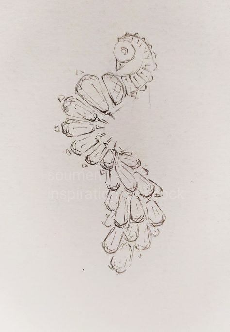 Jewellery Art Drawing, Jewellery Sketches Jewelry Drawing, Royal Peacock, Jewel Drawing, Arte Doodle, Jewelry Rendering, Art Jewelry Design, Jewellery Design Sketches, Jewelry Illustration