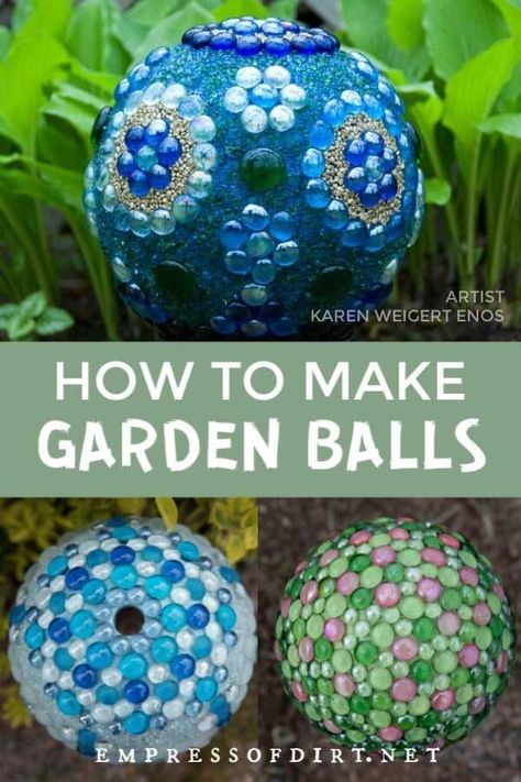 Bowling Ball Garden, Bowling Ball Yard Art, Bowling Ball Art, Flat Marbles, Jardim Diy, Garden Globes, Disney Costume, Garden Balls, Bowling Balls