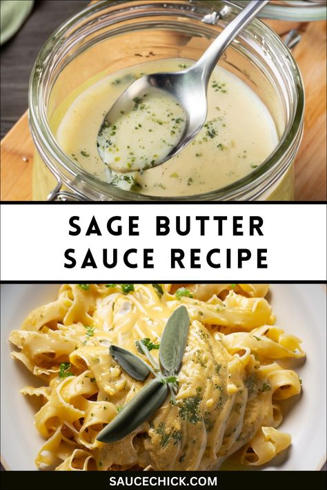 Sage Butter Sauce Recipe: A Must Try Recipe Butter Sauce For Pasta, Brown Butter Sage Sauce, Sage Sauce, Sage Butter Sauce, Butternut Squash Sauce, Sage Recipes, Brown Butter Sauce, Homemade Sauce Recipes, Sage Butter