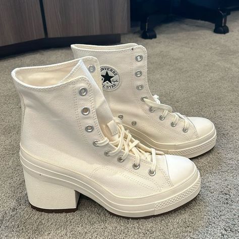 Converse Boots, Boots With Heel, Worn Converse, Text Story, Converse White, Women's Converse, Boots Heels, S 10, Womens Converse