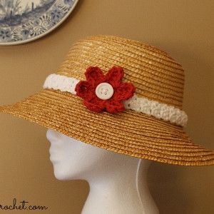 Pretty Woman Hat Band | AllFreeCrochet.com Easy Crochet Flower, Crochet Flower Pattern, Puff Flower, Crochet Accessory, Crocheted Things, Flowers Easy, Crochet Flowers Easy, Pretty Hats, Woman Hat