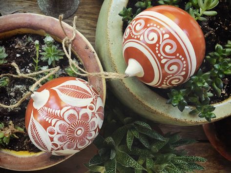 Two Burnished Pottery Mexican Christmas Ornaments by Jimon, Tonala Pottery, Mexican Folk Art Southwest Christmas Decor, Mexican Christmas Ornaments, Southwestern Christmas Ornaments, Mexican Christmas Decorations, Mexico Christmas, Pottery Mexican, Spanish Christmas, Mexican Christmas, Diy Christmas Tree Ornaments