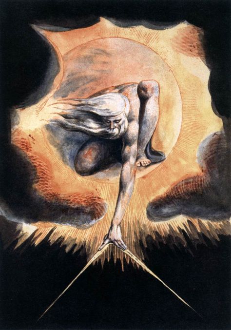 BLAKE, William The Ancient of Days 1793 Etching, pen, ink, watercolour on paper Stapleton Historical Collection, London William Blake Paintings, William Blake Art, Ancient Of Days, Poster Grafico, William Blake, Pen Ink, Art Reproductions, Washington Dc, Etching