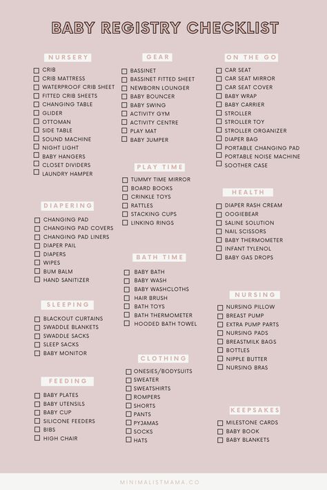 2023 Free Printable, Baby Needs List, Baby Items List, Baby Shower List, Baby Essential List, Baby Items Must Have, Baby Shopping List, Baby Essential Checklist, Mom Checklist