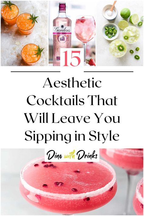 Collage of 4 aesthetic cocktails. Aesthetic Cocktails Recipes, Aesthetic Cocktails, Cocktails Aesthetic, 15 Aesthetic, The Best Aesthetic, Best Aesthetic, Drink Up, Fun Cocktails, Mixology