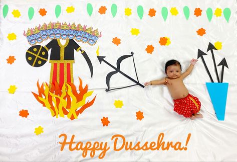 Dussehra Theme Baby Shoot, Dussehra Photoshoot For Baby Boy, Dusshera Baby Photoshoot, Dussehra Baby Photoshoot Ideas, Navaratri Photoshoot Ideas, Dasara Photoshoot Ideas, Navaratri Photoshoot For Baby, Navaratri Baby Photoshoot Ideas, Navaratri Photoshoot