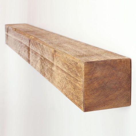 Our rustic 4x4 Floating Shelves are built from 4 inch thick timber and come in a variety of finish colours. They also work great as a mantel shelf. Oak Beam Fireplace, Chunky Furniture, Mantel Beam, Floating Mantel Shelf, Oak Mantel, Oak Fireplace, Wooden Mantel, Floating Mantel, Rustic Mantel