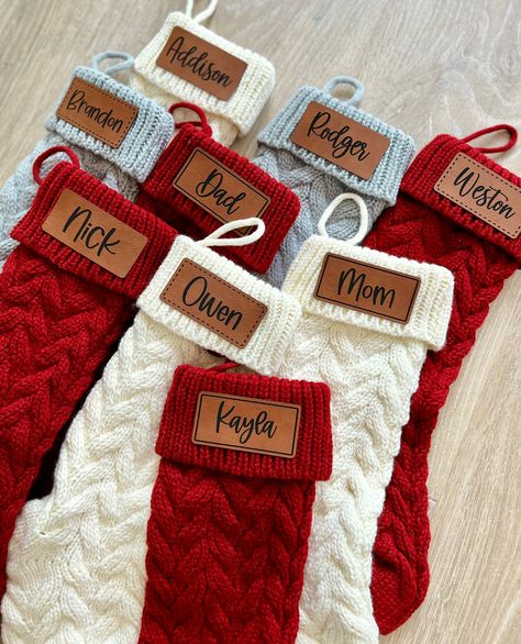 Sublimated Christmas Stocking, Cute Stockings Christmas, Custom Stockings Christmas, Personalized Stockings Christmas, Stockings Diy, Stocking Ideas, Apple Pork, Diy Christmas Lights, Custom Stocking