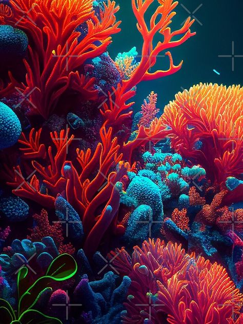 Australian Coral Reef, Coral Types, Coral Reef Illustration, Reef Illustration, Reef Photography, Coral Reef Photography, Coral Texture, Colorful Coral Reef, Draw Sea