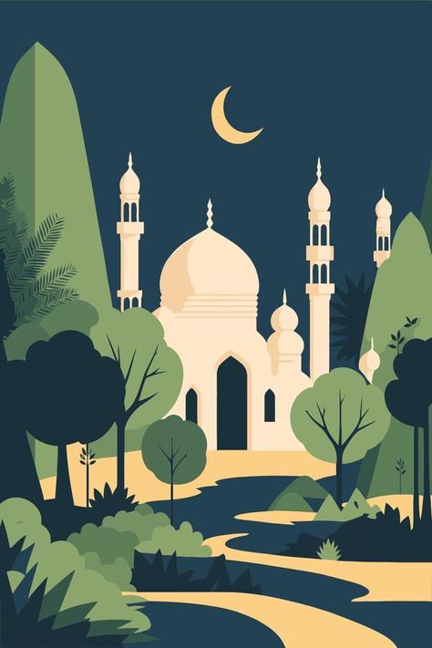 islamic Mosque background Islam, ramadan greeting card design template Ramadhan Poster, Islamic Design Graphic, Mosque Background, Ramadan Greeting Card, Paintings Diy, Islamic Mosque, Eid Background, Islamic Poster, Islam Ramadan