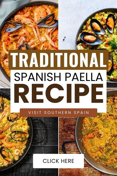 Savor the flavors of Spain with our Traditional Spanish Paella Recipe, a treasure among Spanish meals. This authentic guide offers step-by-step instructions to create a seafood masterpiece. With easy and quick tips, even beginners can prepare this homemade rice dish. Embrace the best of Spain’s culinary heritage and impress with a recipe that celebrates authentic seafood. Spanish Paella Recipe Seafood, Authentic Spanish Paella, Traditional Paella Recipe, Seafood Paella Recipe Authentic Spain, Authentic Paella Recipe, Easy Spanish Food Recipes, Spanish Recipes Authentic, Paella Recipe Authentic, Authentic Spanish Paella Recipe