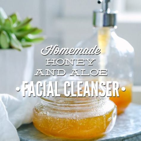 Homemade Face Cleanser, Diy Facial Cleanser, Homemade Facial Cleanser, Honey Face Cleanser, Diy Cleanser, Homemade Face Wash, Homemade Mouthwash, Aloe On Face, Facial Brush Cleanser