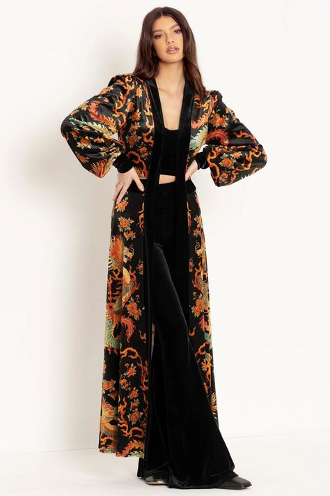 Dragon Half, Half Dragon, Trendy Date Night Outfit, Dragon Rise, Velvet Maxi, Black Milk Clothing, Velvet Leggings, Arab Fashion, Gathered Sleeves