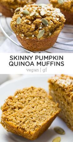 Quinoa And Pumpkin Recipes, Fiber Fueled, Aip Foods, Vegan Breads, Pumpkin Quinoa, Quinoa Muffins, Weight Watcher Desserts, Pie Cupcakes, Satisfying Eats