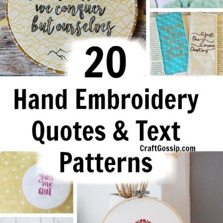 20 Hand Embroidery Quote Patterns Hand Embroidery Quotes, Emboridary Designs, Frozen Cross Stitch, Embroidery Quotes, Tea Cosy Knitting Pattern, Stitch Witchery, Subversive Cross Stitch, Pattern Quotes, Hand Embroidery Videos