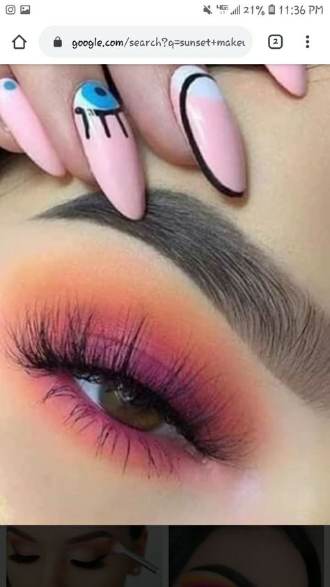 Fall Makeup Trend, Make Up Designs, Fall Makeup Tutorial, Orange Makeup, Fall Makeup Looks, Beauty Make-up, Colorful Eye Makeup, Makeup Eye Looks, Creative Eye Makeup