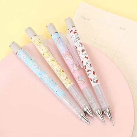 My Melody Cinnamoroll, Zebra Mildliner, Cute Stationary School Supplies, Cute School Stationary, Melody Cinnamoroll, Kawaii Pens, Star Illustration, Study Stationery, Stationary School