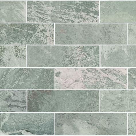 Viviano Marmo | Emerald Shores Marble Tile, 6 x 18, Green, 3/8 inch Thick - Floor & Decor Green Bathroom Tile, Stone Tile Flooring, Stone Tile, Tile Flooring, Radiant Heat, Marble Tile, Marble Tiles, Tile Installation, Marble Colors