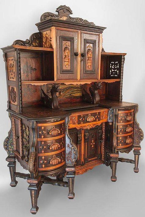 Mebel Antik, Steampunk Furniture, Gothic Furniture, Victorian Furniture, Old Furniture, Beautiful Furniture, Rustic Furniture, Unique Furniture, Victorian Homes