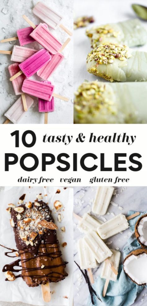 Healthy Smoothie Popsicles, Popsicles With Coconut Milk, Clean Eating Popsicles, Popsicle Healthy Recipes, Healthy Ice Pop Recipes, Dairy Free Fudgesicles, Coconut Milk Popsicle Recipes, Homemade Chocolate Popsicles, Coconut Cream Popsicle Recipes