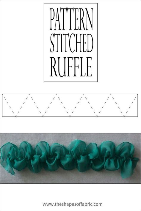 How To Make Ruffles, Sewing Ruffles, Techniques Textiles, Pattern Making Tutorial, Pleated Pattern, Ruffle Pattern, Smocking Patterns, Fashion Design Patterns, Ruffle Fabric