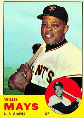 willie mays baseball card | 1963 Willie Mays Topps Card #300 « Punky G. (G stands for Giants!) Baseball Card Values, Willie Mccovey, Sf Giants Baseball, Old Baseball Cards, San Francisco Giants Baseball, Willie Mays, Giants Baseball, Old Cards, Baseball Trading Cards