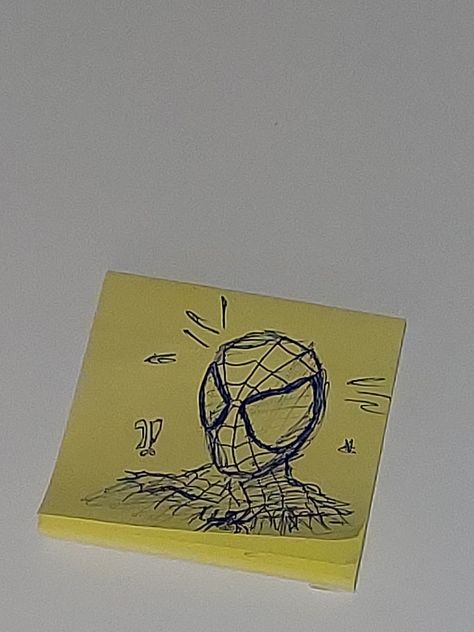 Sticky Notes Aesthetic Art, Sticky Notes Drawing Ideas, Post It Note Art Drawing, Sticky Note Art Doodles, Post It Drawings Doodles, Post It Sketches, Sticky Notes Doodles, Sticky Notes Drawings Doodles, Sticky Notes Drawings