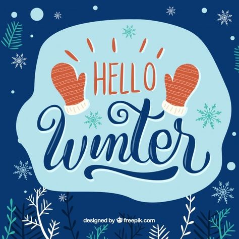 Hello Design, Print Design Template, First Day Of Winter, Red Mittens, Free Banner, Woodburning Projects, Corner Bookmarks, Hand Lettering Art, Winter Background