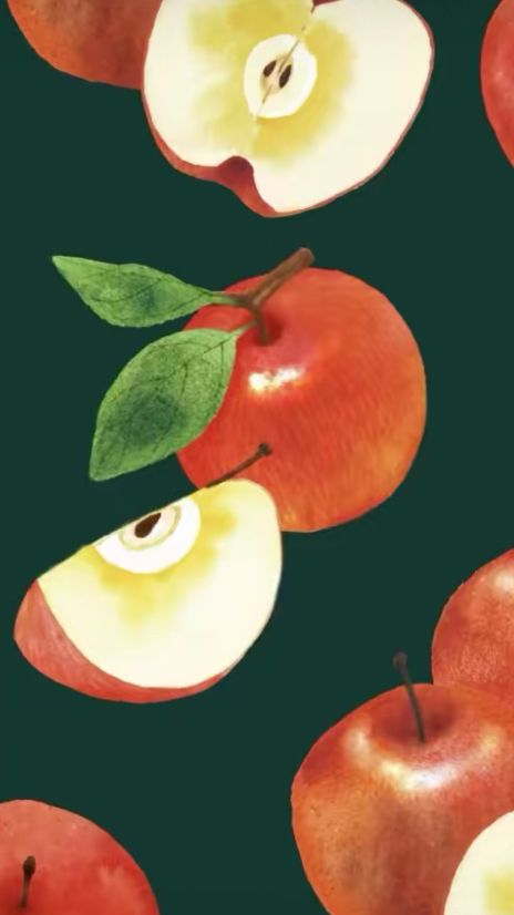 Apple Asthetics Wallpaper, Phone Wallpaper Fruit, Autumn Green Aesthetic, Red Background Aesthetic Wallpaper, Cute Apple Wallpaper, Apple Aesthetic Wallpaper, Apple Fruit Wallpaper, Green Apple Wallpaper, Phone Backgrounds Fall