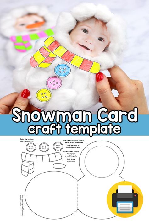 Anyone receiving this adorable keepsake snowman card will surely swoon in delight! Crafting your own Christmas cards doesn't have to take hours and hours or break the bank.  Here's a list of easy, low-prep Christmas cards kids can make in a jiffy! #howweelearn #christmascrafts #christmascards #christmascraftsforkids #homemade #christmascraftsdiy Christmas Card Ideas For Kids, Christmas Cards For Kids, Cards For Kids To Make, Snowman Crafts Diy, Christmas Card Ideas, Christmas Cards Kids, Snowman Cards, Cards For Kids, Winter Crafts For Kids