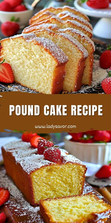 The Best Pound Cake Recipe Diy Pound Cake Recipe, Original Pound Cake, Sheet Pan Pound Cake Recipes, Fruit Pound Cake Recipes, Buttery Pound Cake Recipes, Homemade Easy Cake Recipes, Bundt Pound Cake Recipes, Pond Cake Recipe, Sourdough Pound Cake