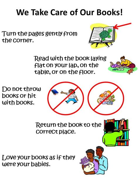 TAKING CARE OF BOOKS ANCHOR CHART Reading Workshop Kindergarten, Readers Workshop Anchor Charts, Readers Workshop Kindergarten, Concepts Of Print, Reading Anchor Charts, Short Stories For Kids, Teaching Ela, Library Lessons, Music Ideas