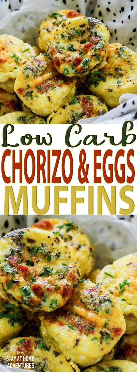 Keto Egg Muffins, Chorizo Recipe, Chorizo And Eggs, Desayuno Keto, Muffins Easy, Chorizo Recipes, Healthy Breakfast Muffins, Egg Muffin, Eggs Breakfast