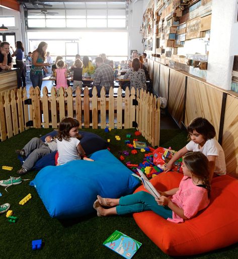 waypoint-public-kids-playing Restaurants In San Diego, Indoor Play Area, Kids Restaurants, Kids Play Spaces, Kids Cafe, Kid Friendly Restaurants, San Diego Restaurants, Kids Bookcase, Eating Food