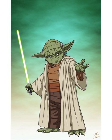 Phil Cho on Instagram: “"Yoda" from Star Wars commissioned by rynorc Character belongs to Disney. Art by Phil Cho. #yoda #starwars #commission #philchoart” Master Yoda Art, Star Wars Art Drawings, Yoda Drawing, Yoda Art, Phil Cho, Star Wars Painting, Anakin Vader, Yoda Star Wars, Really Cool Drawings