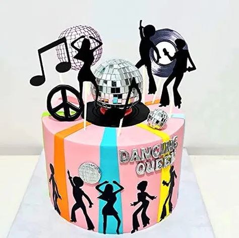 Kids Birthday Party Themes, Disco Cake, Disco Theme Party, Dance Party Birthday, 90s Theme Party, 70th Birthday Cake, Disco Theme, Kids Themed Birthday Parties, Retro Birthday