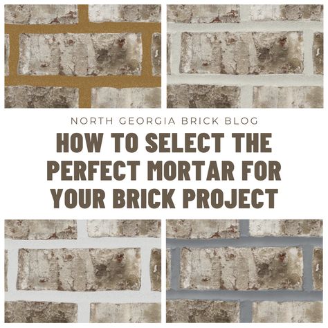 Mortar matters! Learn the difference mortar color🎨 can make in our latest blog.📝 #mortar #brick #blog #northgeorgiabrick https://bit.ly/3vASY8j Brick Grout Styles, Brick Mortar Joints, Mortar Colors For Brick, Brick Grout Color, Brick Mortar Styles, Brick Mortar Colors, Messy Mortar Brick Exterior, Farmhouse Brick Exterior, Brick And Stone Combinations