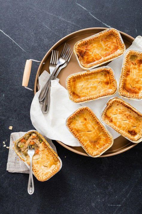 DIY Individual Chicken Pot Pie recipe | Where NOLA Eats | nola.com Individual Freezer Meals, Small Pies, Individual Chicken Pot Pies, Mini Pot Pies, Chicken Pot Pies, Mini Chicken Pot Pies, Chicken Pot Pie Recipe, Freezer Friendly Meals, Freezable Meals