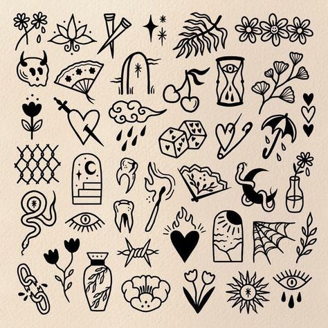 Small Fall Tattoos, Very Simple Tattoos, Sick Tattoos, Stick Poke Tattoo, Beginner Tattoos, Art Flash, Tattoo Practice, Sharpie Tattoos, Handpoke Tattoo