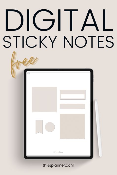 Good Notes Sticky Notes Free, Digital Sticky Notes Free, Goodnotes Stickers Free Png Study, Good Notes Stickers Free, Sticky Notes Goodnotes, Free Printable Planner Stickers Kawaii, Ipad Templates, Free Digital Stickers, Everyday Stickers