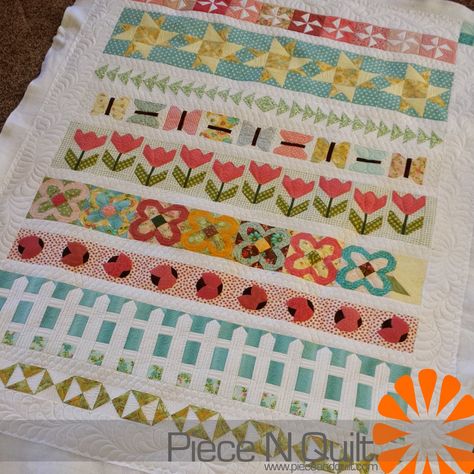 Row By Row Quilts Ideas, Row Quilts Ideas, Strippy Quilts, Easter Tulips, Row Quilts, Susan Smith, Row Quilt, Round Robin, Sampler Quilts