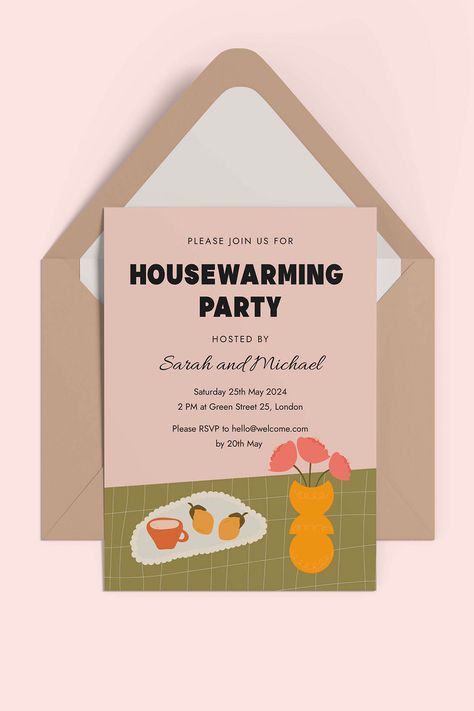 House Warming Party Invites, House Party Invitation, Housewarming Invitation, House Warming Party, Housewarming Party Invitations, House Warming Invitations, Kit Ideas, Green Street, Selena Quintanilla